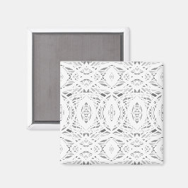 Imán Arte abstracto acrílico gris blanco prismático