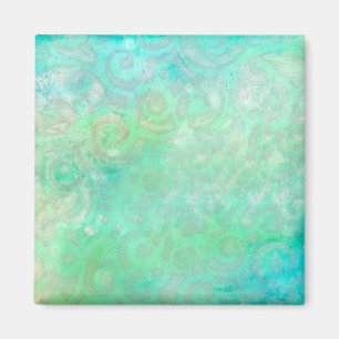 Imán Arte abstracto azul y verde