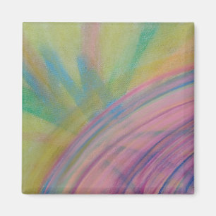 Imán Arte abstracto colorido único P9