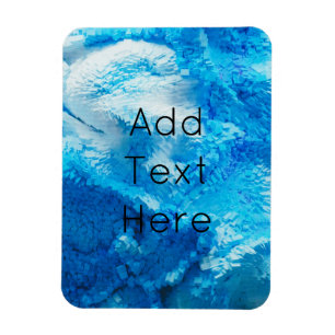 Imán Arte abstracto con mezcla azul y blanco