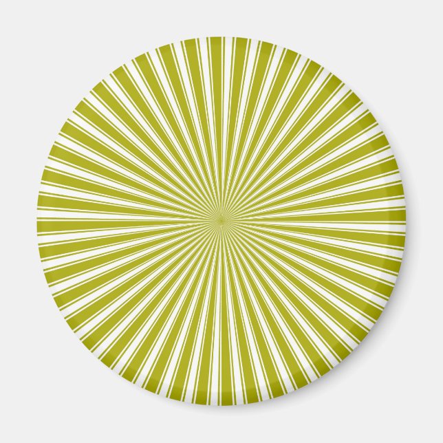 Imán Arte abstracto con tiras funky blanco y limón (Frente)