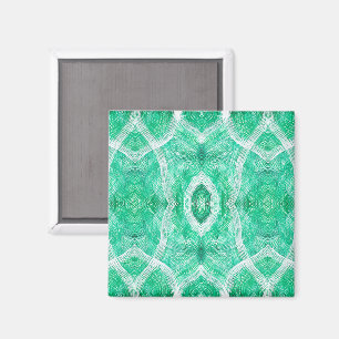 Imán Arte abstracto de acuarela verde de luz Push