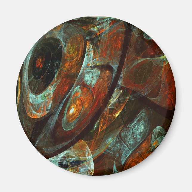 Imán Arte abstracto de división de tiempo (Frente)
