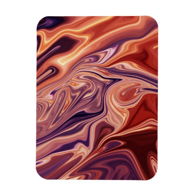 Imán Arte abstracto de lava (Vertical)