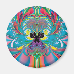Imán Arte abstracto de mariposa de verano
