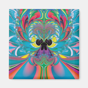 Imán Arte abstracto de mariposa de verano