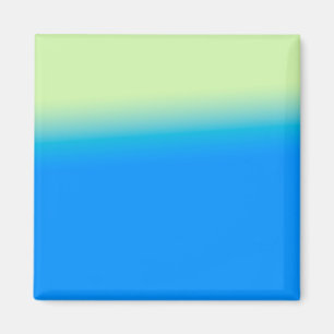 Imán arte abstracto de textura verde azul