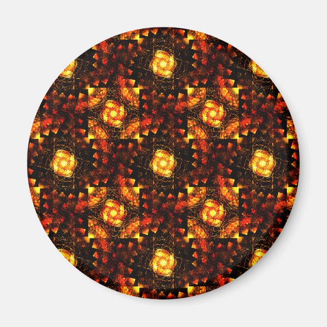 Imán Arte abstracto elegante boho moderno dorado Patrón (Frente)