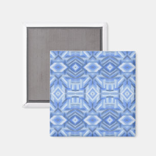 Imán Arte abstracto en pastel suave azul staccato