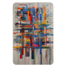Imán Arte abstracto geométrico moderno