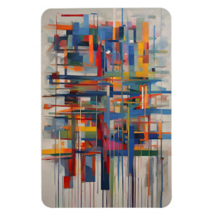 Imán Arte abstracto geométrico moderno