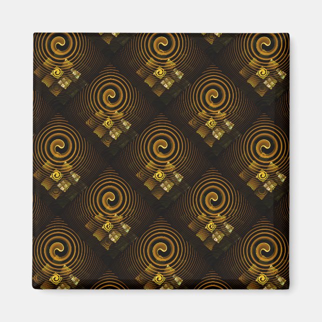 Imán Arte abstracto moderno boho elegante patrón #502 (Frente)