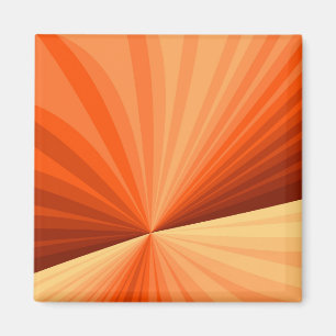 Imán Arte abstracto moderno naranja rojo vainilla fract