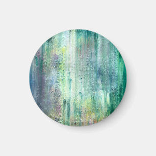 Imán Arte abstracto pintado a mano musgoso