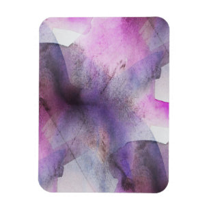 Imán arte abstracto púrpura de cubismo transparente