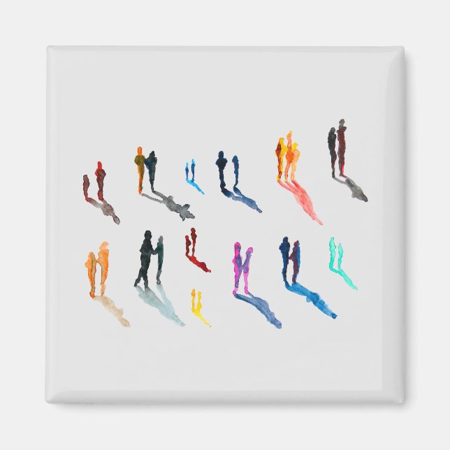 Imán Arte acuarela arte fino (Frente)