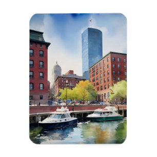 Imán Arte acuático de Boston