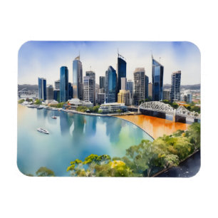 Imán Arte acuático de Brisbane