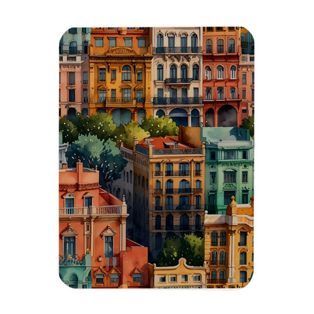 Imán Arte acuático de Buenos Aires (Vertical)