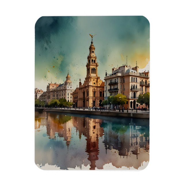 Imán Arte acuático de Buenos Aires (Vertical)