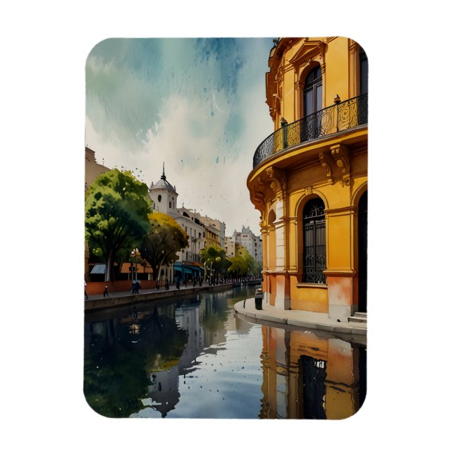 Imán Arte acuático de Buenos Aires (Vertical)