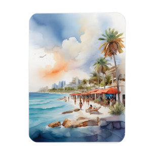 Imán Arte acuático de Cancún