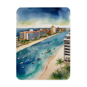 Imán Arte acuático de Cancún