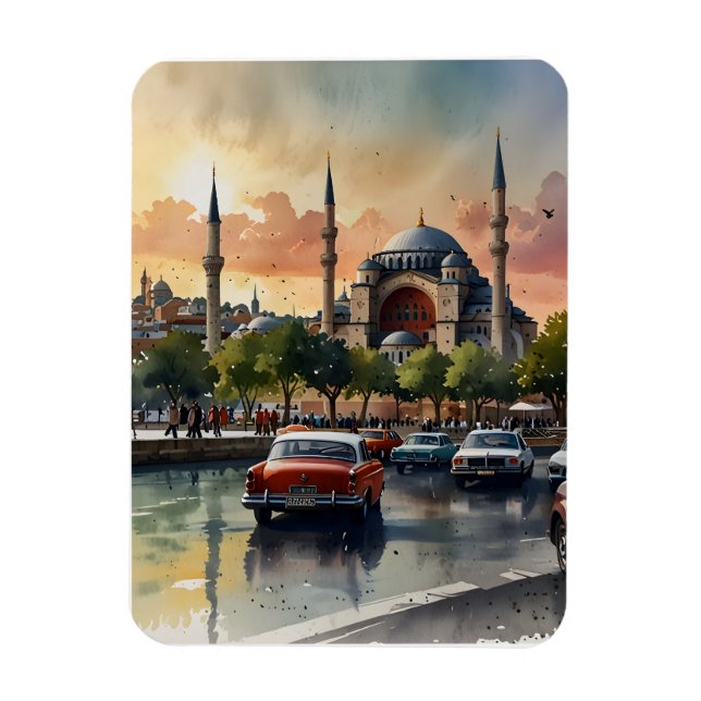 Imán Arte acuático de Estambul (Vertical)