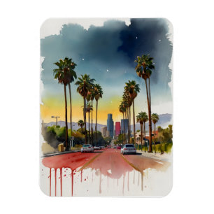Imán Arte acuático de Los Ángeles