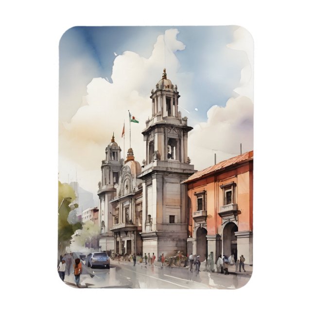 Imán Arte acuático de México (Vertical)