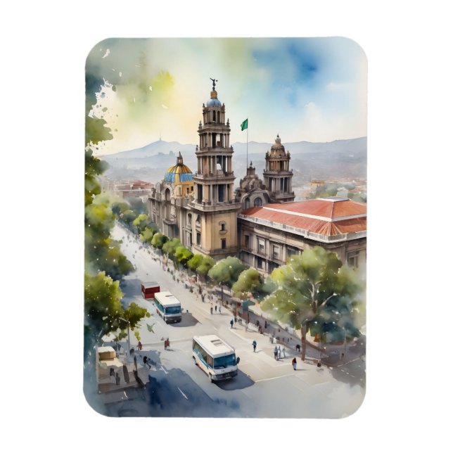 Imán Arte acuático de México (Vertical)