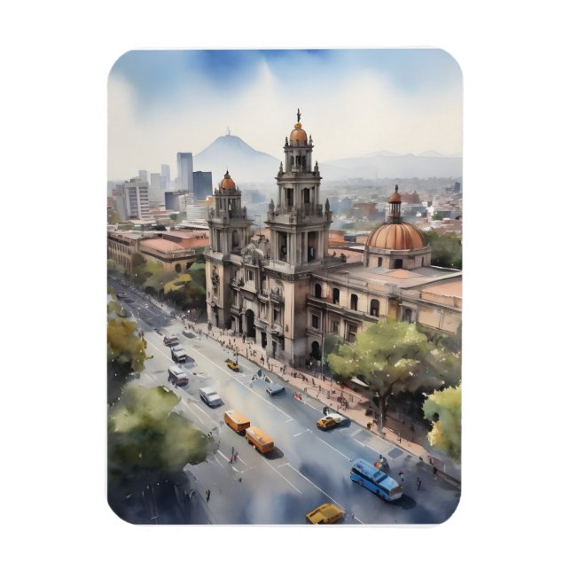 Imán Arte acuático de México (Vertical)