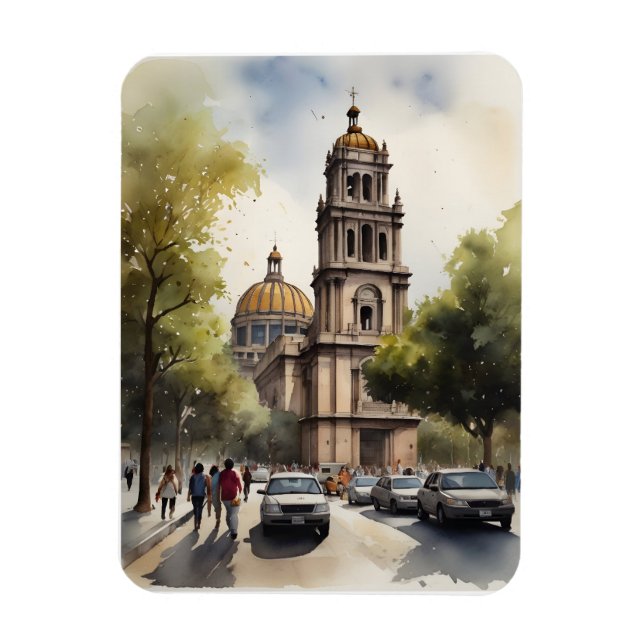 Imán Arte acuático de México (Vertical)