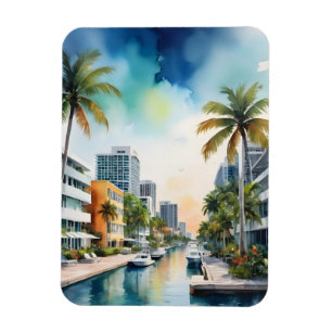 Imán Arte acuático de Miami