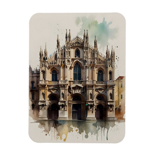 Imán Arte acuático de Milán (Vertical)