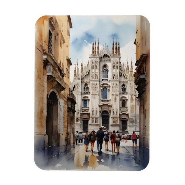 Imán Arte acuático de Milán (Vertical)