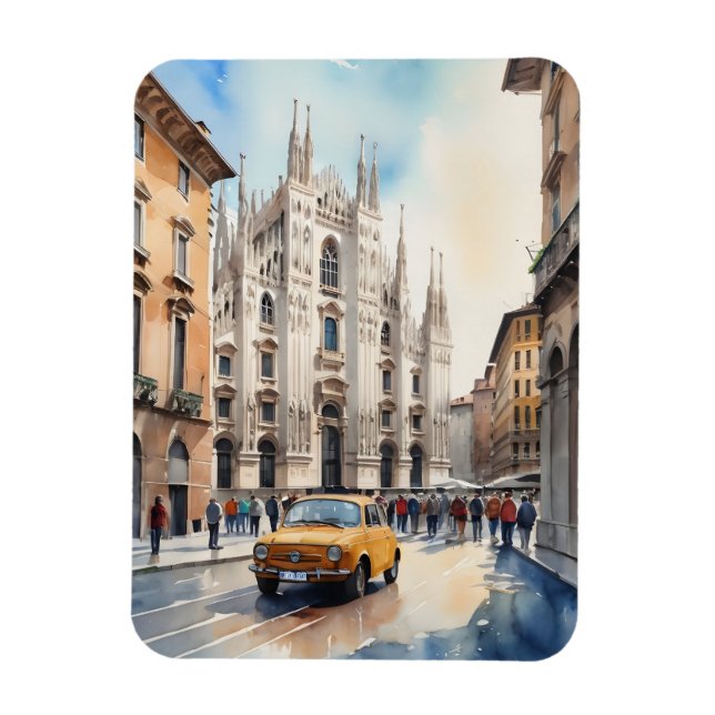 Imán Arte acuático de Milán (Vertical)