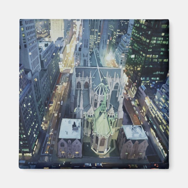 Imán Arte acuático "New York Nightlights" (Frente)
