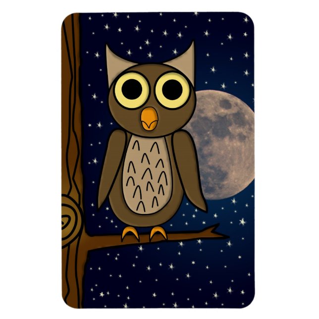 Imán Arte adorable de aves del bosque (Vertical)