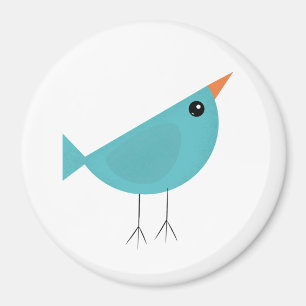 Imán Arte adorable y caprichoso de aves y naturaleza
