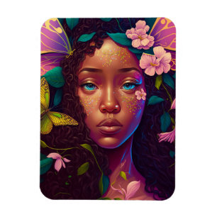 Imán Arte afroamericano de fantasía de hadas negras