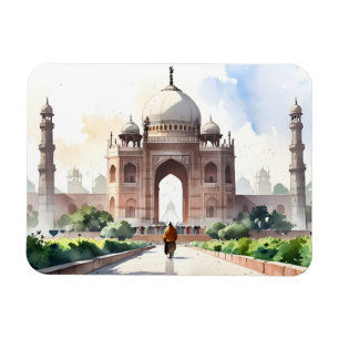 Imán arte al acuarela de Delhi