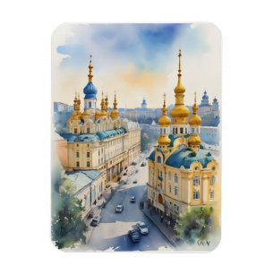 Imán arte al acuarela de Kiev