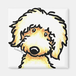 Imán Arte amarillo de Labradoodle