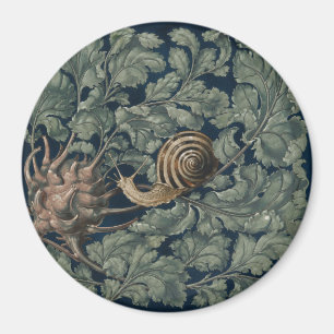 Imán Arte Antiguo Botánico Art Nouveau Caracol Antiguo