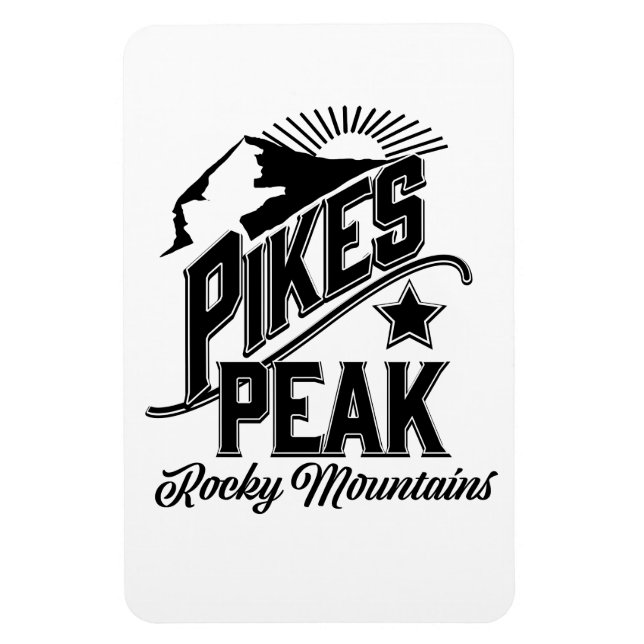 Imán arte antiguo de Pikes Peak montañas rocosas (Vertical)