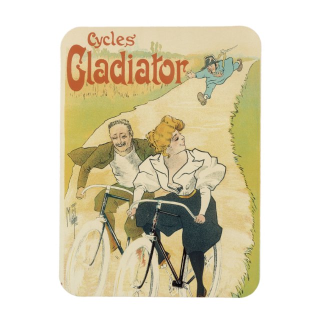 Imán Arte Antiguo Modernista, Bicicletas Gladiator Cycl (Vertical)