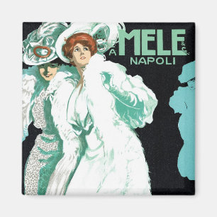 Imán Arte Antiguo Modernista, Moda Italiana, Mujeres El