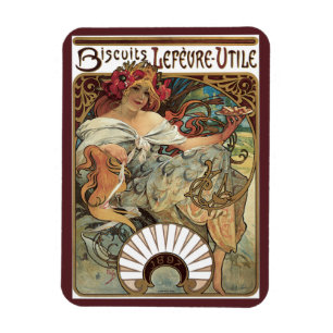 Imán Arte Antiguo Moderno, Galletas por Alphonse Mucha