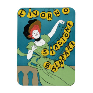 Imán Arte Antiguo Moderno, Livorno Señorita Bailando